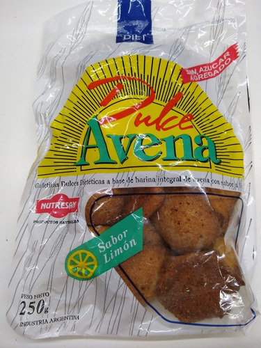 Galletitas Dulces Avena Sabor Limón Baja En Sodio Sin Azúcar