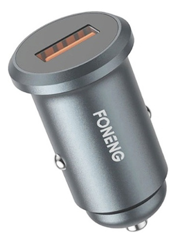 Cargador Auto Foneng Cable Tipo C Carga Rápida 1,2m Css Color Gris Oscuro