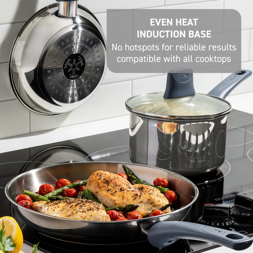 Sartén T-fal Essentials De Acero Inoxidable De 3,5 L Con Tap