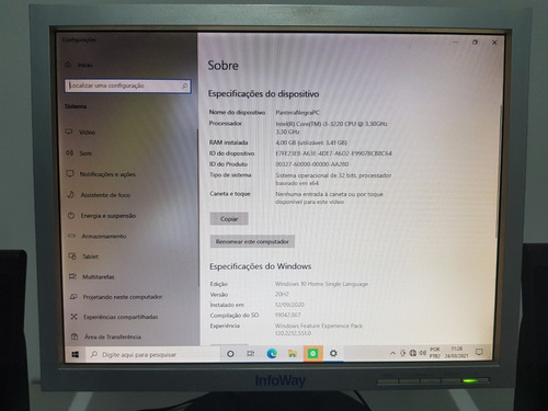 Imagem 3 de 5 de Pc Computador Core I3 4gb Hd 500gb Monitor, Teclado E Mouse