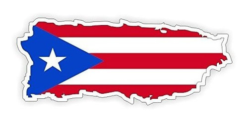 Pegatina De Pvc Para Parachoques De La Bandera De Puerto Ric