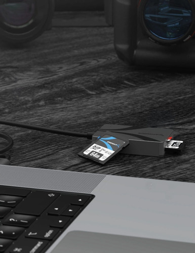 Lector Memorias Usb-c Sabrent Dual Microsdxc Sd/sdxc Uhs-ii