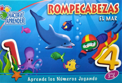 Rompecabezas Numérico Del Mar - Material Didáctico