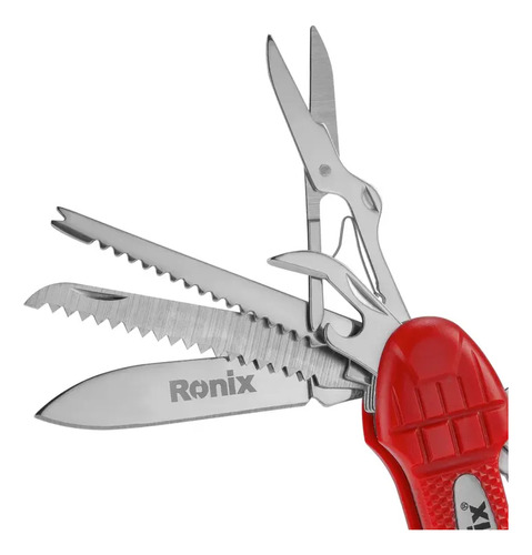 Cortaplumas Navaja Multifunción 15 Funciones Rh-1192 Ronix Color Rojo