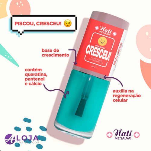 Imagem 3 de 10 de Kit Esmaltes Fortalecedor Nati Me Salva Completo +necessaire