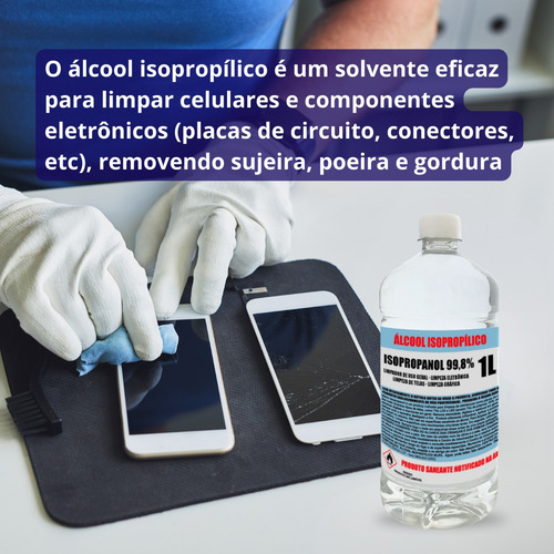 Kit 5 Alcool Isopropilico 1litro