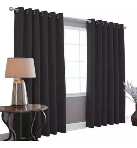 Cortinas Blackout Largas Aislamiento Térmico 137x215cm