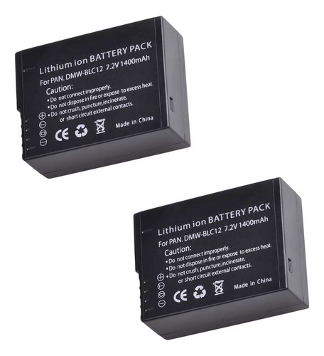 2x Dmw-blc12 Panasonic Lumix  Dmc-g5 G6 G7 G81 G85 Gh2 Gx8