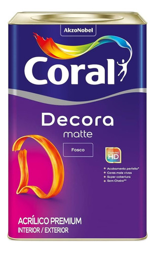 Decora Acrílico Premium Matte Branco Fosco 18l