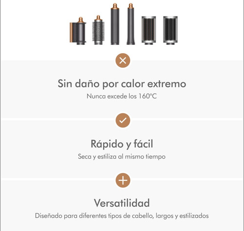 Multiestilizador Dyson Airwrap Complete Long Azul/cobre
