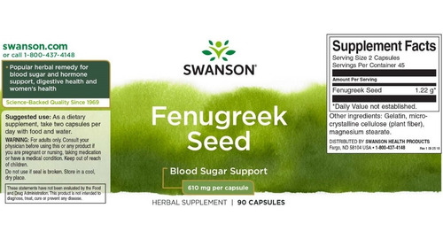 Fenogreco 610mg 90 Cápsulas