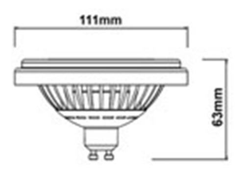 Imagen 4 de 10 de Pack 70 Focos Led Ar111 220v Candil Luz Fria 12w=100w