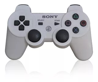 Controle joystick sem fio Sony PlayStation Dualshock 3 branco