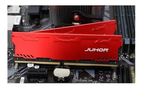 Imagem 4 de 5 de Kit Memória Ram 16gb 2x8gb Ddr4 2666mhz Vermelha Juhor