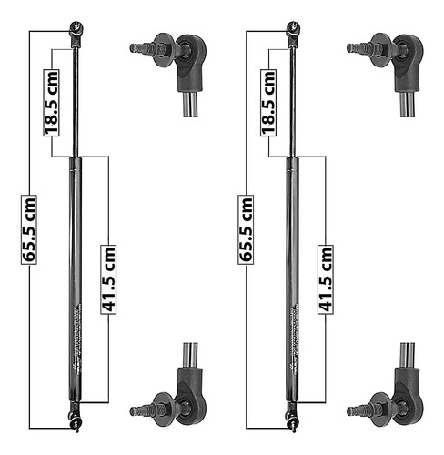 Par De Amortiguadores 5a Puerta Caravan 01 Al 07 Generico