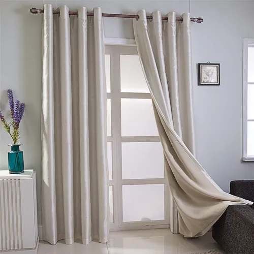 Cortina Black-out Gyrohome De Símil Seda 52x10
