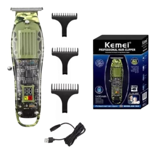 Combo Kemei Camuflaje Militar Verde Km-1926 + Km-1928 Color Verde Musgo