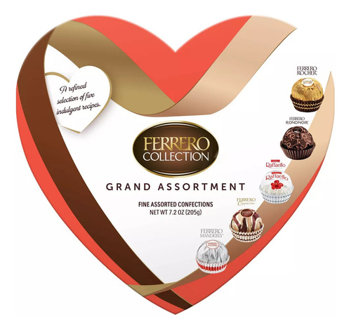 Ferrero Grand Assortment Caja Corazón Chocolate 18pz