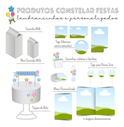 Kit Doces Personalizados | Escolha Seu Tema | 60 Peças