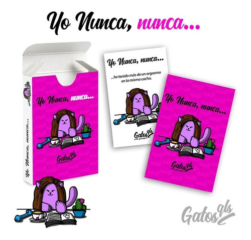 Imagen 5 de 5 de Juego De Cartas Yo Nunca, Nunca... Juego De Naipes Gatosqls
