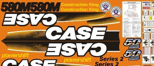 Kit De Calcomanías Para Case 580m Serie Ii, Sin Ext