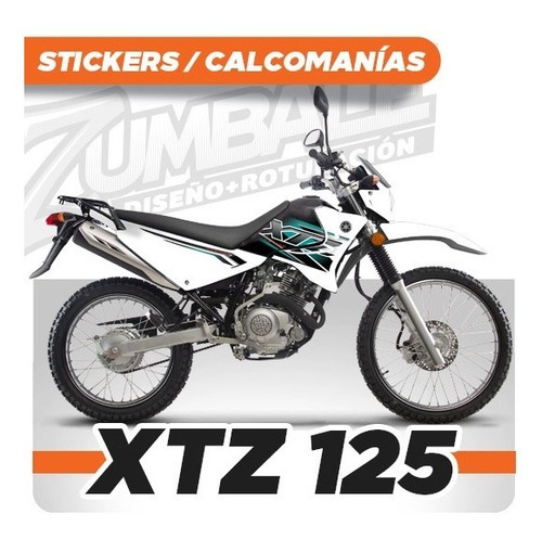 Stickers / Calcomanías Para Xtz 125 Moto Color Blanca