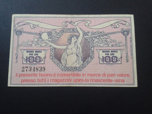 Billete Italia 100 Liras Bono Convertible 1978