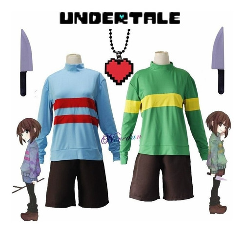 Imagen 3 de 8 de Frisk Chara Undertale Cosplay Disfraz Hombres Mujeres Conjun