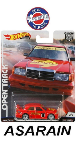 Mercedes Benz 190 E Momo Open Track Hot Wheels 1/64  