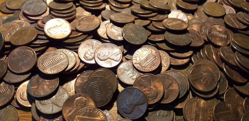 Lote De 1,3 Kilos De Monedas De 1 Cent Lincoln 1980 A 1989