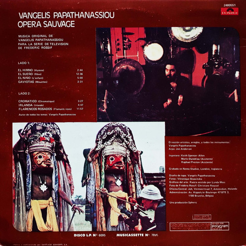 Vangelis Papathanassiou - Opera Souvage Lp (Usado)