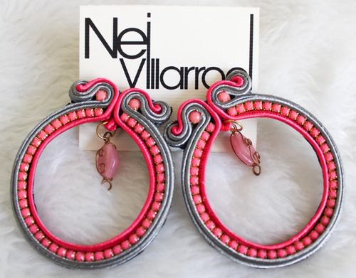 Aros Neivillarroel Soutache Modelo Andrea