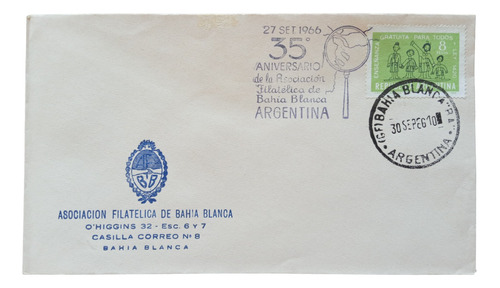 35° Aniv. Asoc. Filatelica Bahia Blanca 1966