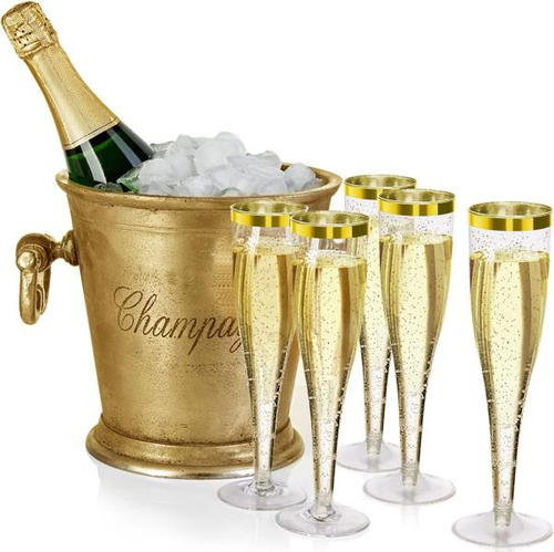 Epparn Copas De Champán De Plástico ' Paquete De 30 Copas De