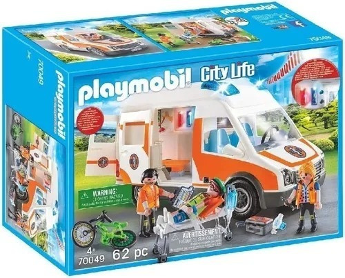 Playmobil 70049 Ambulancia Con Luces Intermitentes City Life