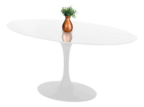 Mesa De Jantar Saarinen Oval 1,40x0,90m - Coverglass