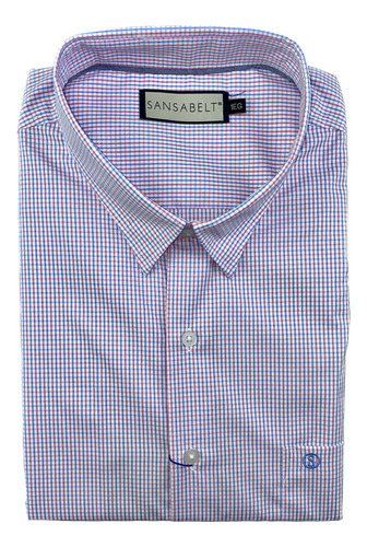 Camisa Sport M/ L Cuadros Sansabelt Tallas Extra 596