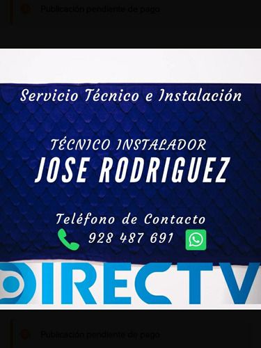 Técnico Directv Prepago Instalación Lima 928487691