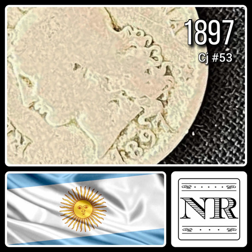 Argentina - 20 Centavos - Año 1897 - Cj #53 - Níquel