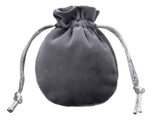 Bolsa Organizadora De Joias Com Cinza Escuro 7,5x9,5cm