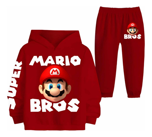 Sudadera De Niño Incluye 2pz Sudadera Y Pans Mod2 Mariobros 