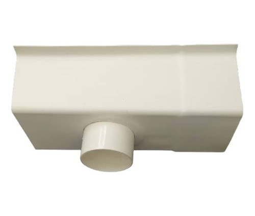 Empalme C/bajante P/canal Cuadrada Pvc Blanco Tinaplas