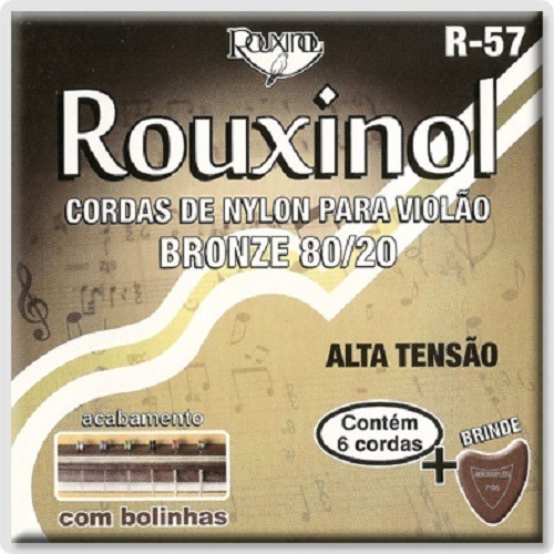 Encordoamento Rouxinol Violão Nylon Alta T  C. Bolinha  R-57