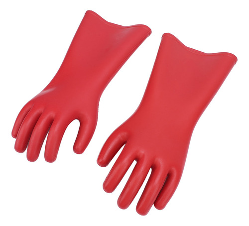 Guantes Eléctricos De Alta Tensión, 2 Unidades, Goma Roja Co