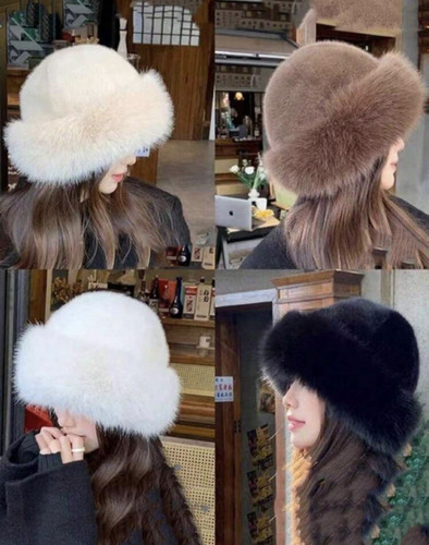 Gorro Sombrero De Felpa Suave Para Dama Otoño Invierno