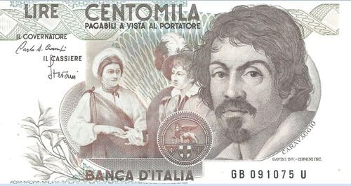 Itália 1 Cédula Antiga 100 Mil Lira 1983 Centomila Sob/f. E