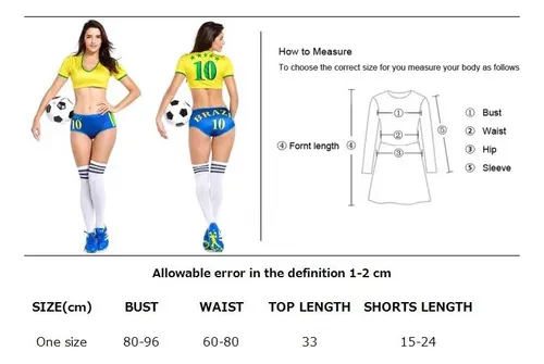 Disfraz De Animadora De Brasil Portugal Uniforme De Cosplay