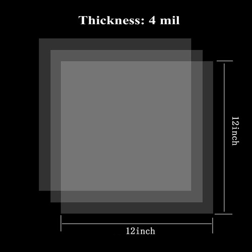 4 Mil Hoja Plantilla Transparente 12.0 In 20 Repuesto