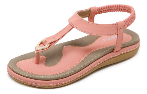 Nuevo Sandalias De Verano 2024 En Metal Con Hebilla De