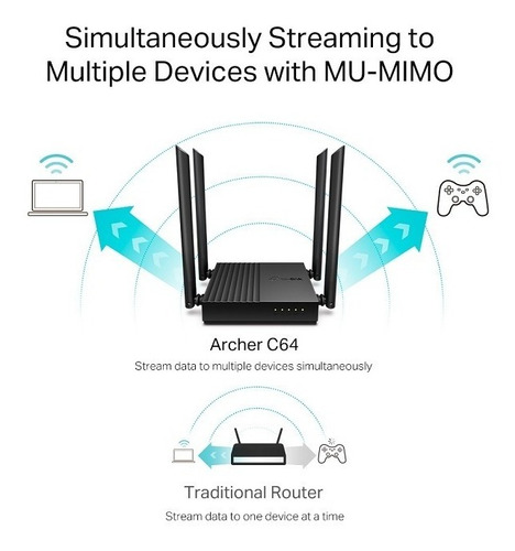 Router Wifi Tp-link Archer C64 Ac1200 Full Gigabit Dual Band